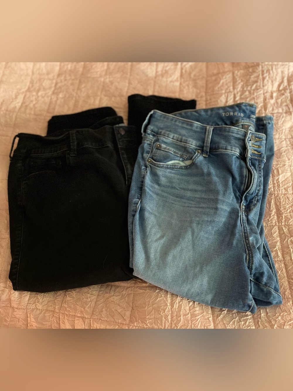 torrid Two-Pack Jeggings in Blue Wash and Black
